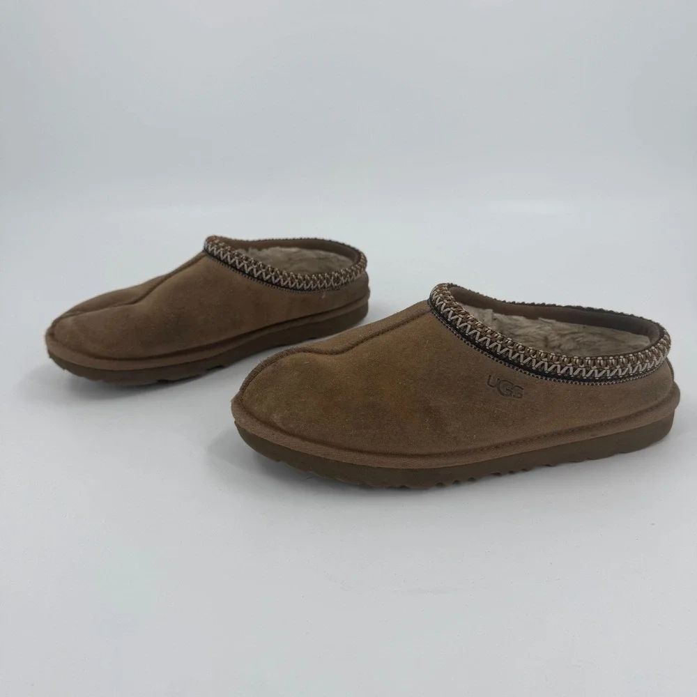 UGG Tasman II Slippers Kids US Size 6 Chestnut Suede Comfort Slip On 1019066K